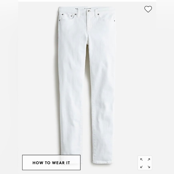 J. Crew Denim - J-CREW 8” TOOTHPICK WHITE JEANS size 30